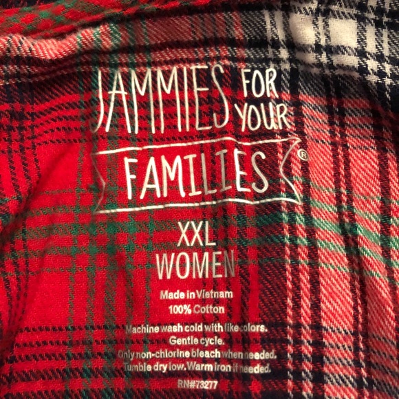 Christmas Holiday Plaid Button Up Pajama Set - Picture 7 of 7